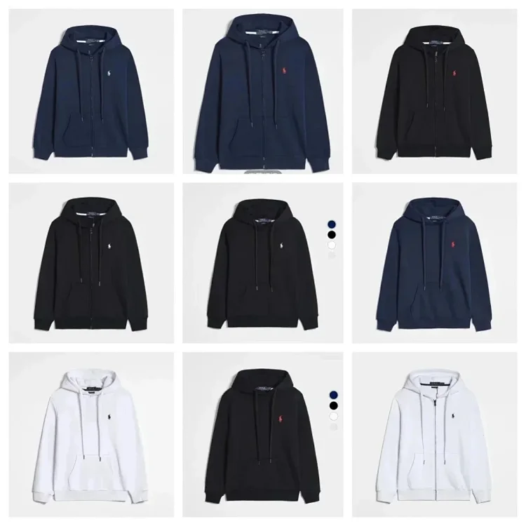 Polo zip up hoodie (