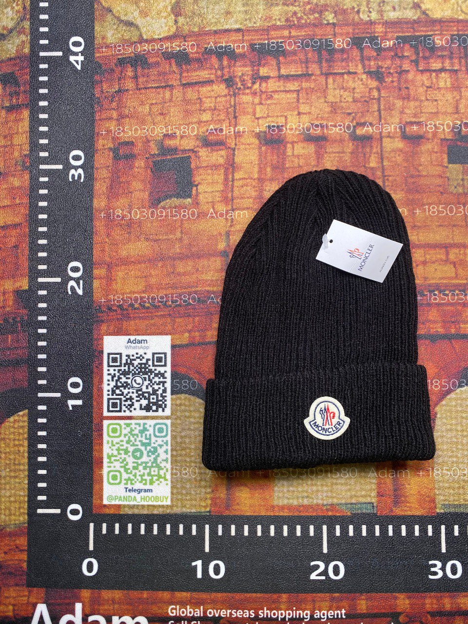 CAPS DENIM TEARS & MONCLER BEANIE
