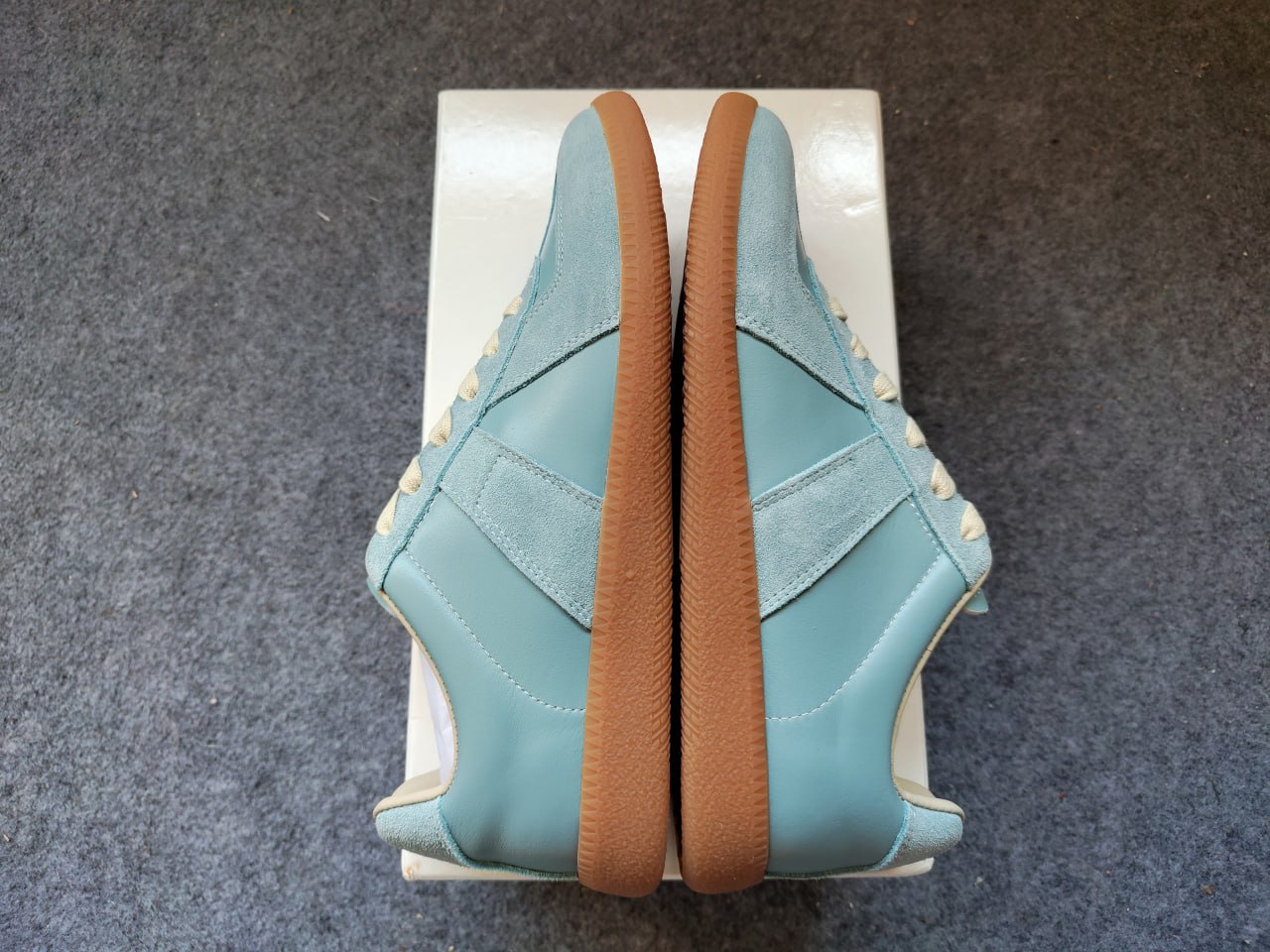 MM6 small white shoes