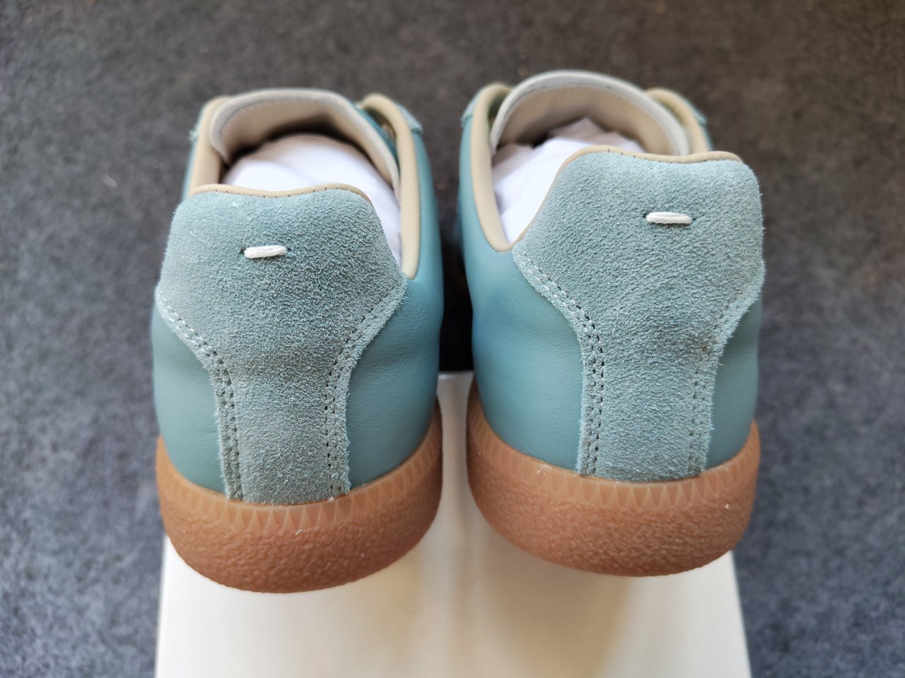 MM6 small white shoes