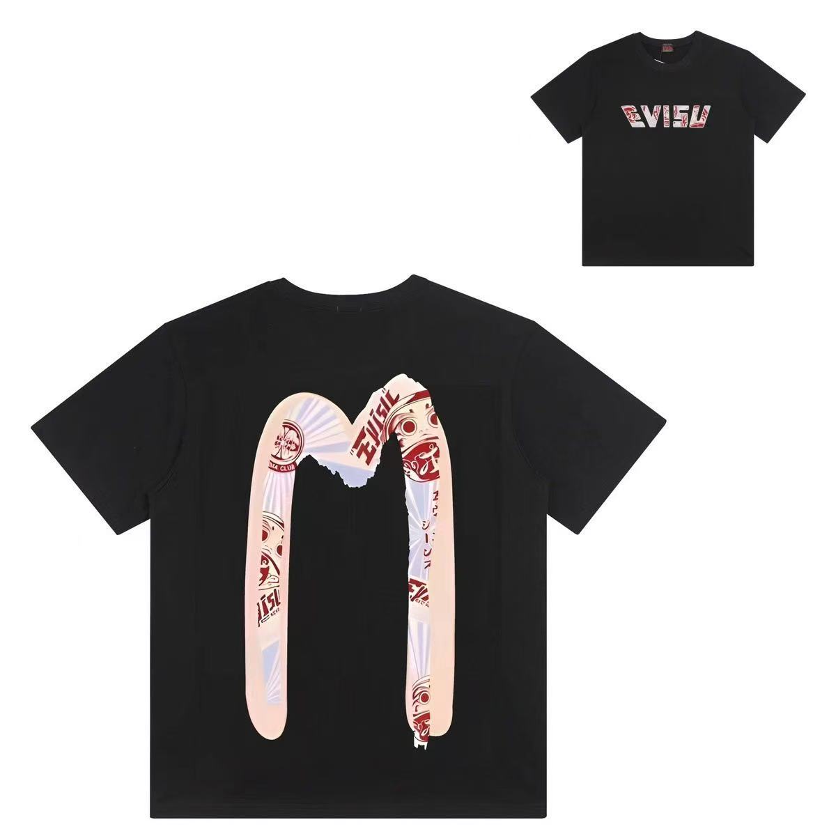 M color printed cotton round neck T-shirt