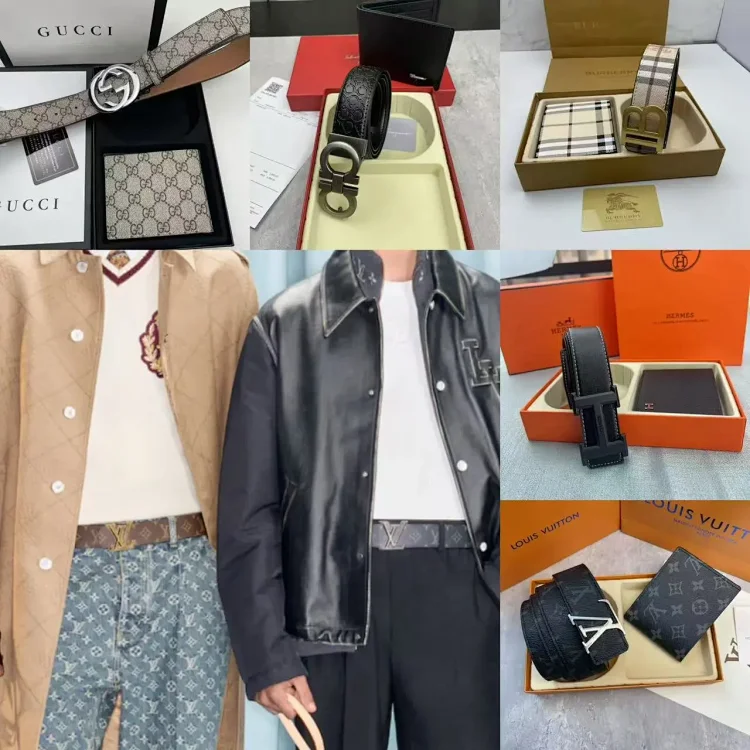 LV /Hermes /Gucci belt wallet gift box