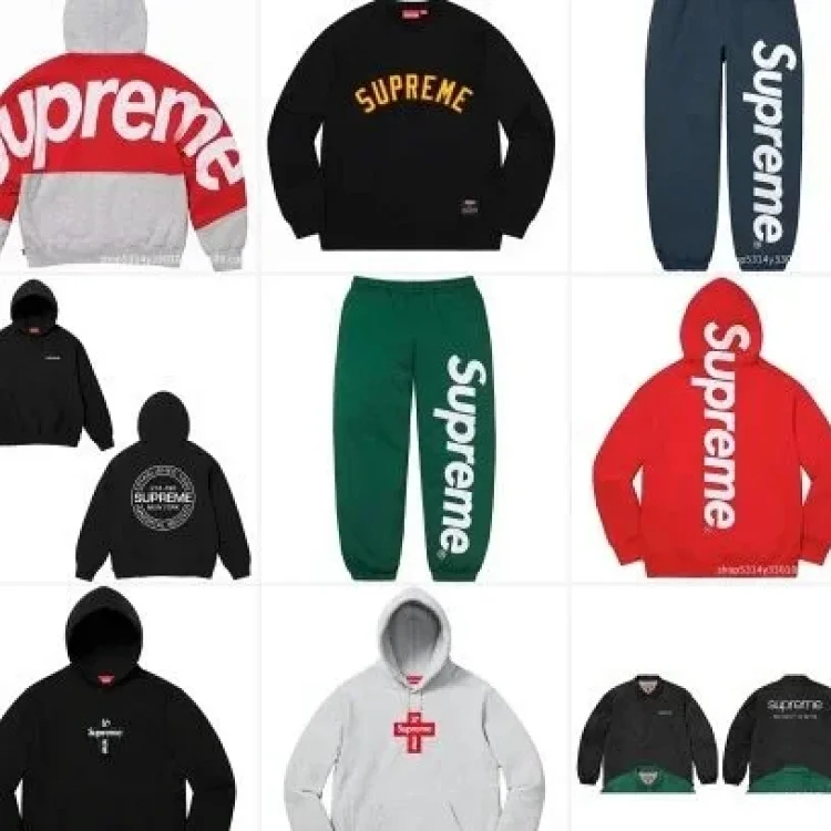 Supreme Long sleeve trousers Hoodie Set（40 style TOP）