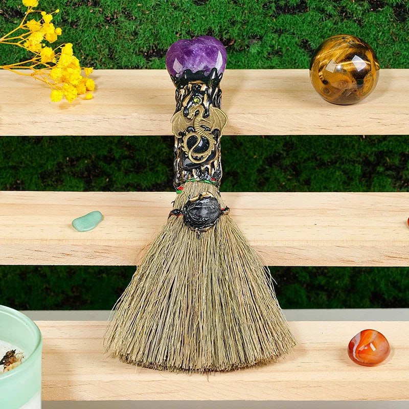 Magic broom ornaments