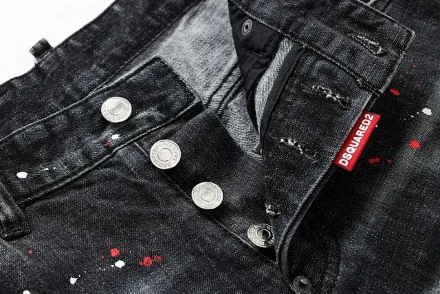 Dsquared 2 new D2 stretch ink-splashed patch jeans
