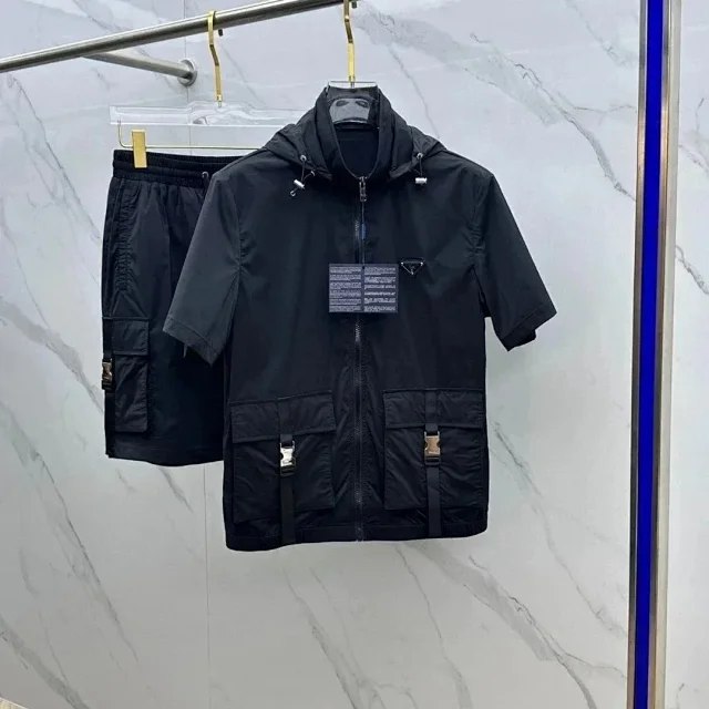 Ralph Lauren Fendi Prada Burberry Quick-drying short-sleeved shorts suit