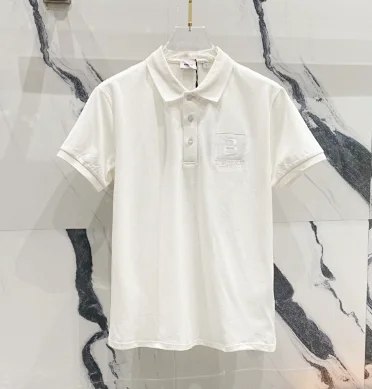 Burberry new embroidered pique cotton lapel casual loose short-sleeved POLO T-shirt