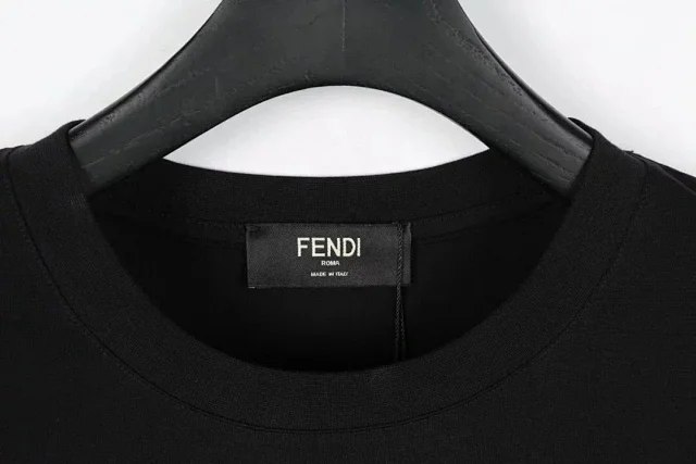  FENDI Letter Cartoon Pattern Print Round Neck Casual Short Sleeve T-shirt FENDI Letter Cartoon Pattern Print Round Neck Casual Short Sleeve T-shirt