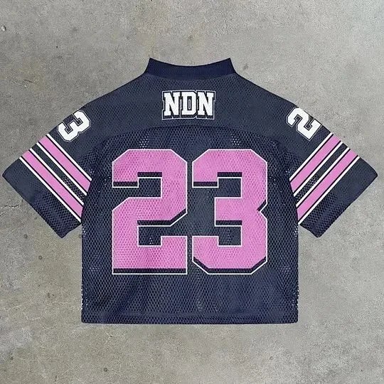 MLB-NBA-NFL-NHL New casual sports mesh top loose pullover T-shirt