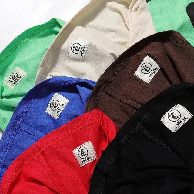 Hellstar Letter Logo Printed Round Neck Short Sleeve T-Shirt Set