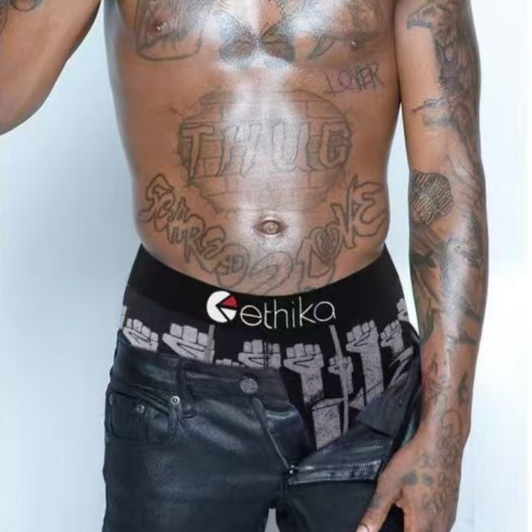 Ethika graffiti print briefs men's large size sports boxer briefs men's boxer briefs underwear